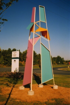 Bridge To Knowledge
Steel, Paint
7’6”L. x 4’4”W. x 16’H.
1995