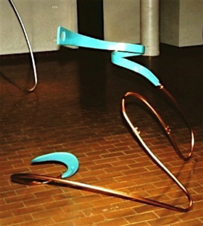 Corkscrew
Steel, Wood, Paint
5’3”L. x 3’3”W. x 3’11”H.
1992