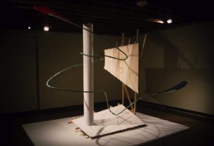 Touch & Go
Wood, Steel, Vinyl, Canvas, Cardboard, Hardware, Paint
10’6”L. x 5’W. x 9’H.
2002