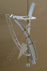 Model-Proposed 
Suspended
Kinetic Sculpture
Converging Arcs II
Illustration Bd., Bristol Bd., Wood, Wire
2009